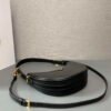 Prada 1BC194 Prada Arqué Leather Shoulder Bag Black