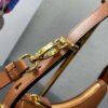 Prada 1BC194 Prada Arqué Leather Shoulder Bag Cognac