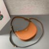 Prada 1BC194 Prada Arqué Leather Shoulder Bag Cognac