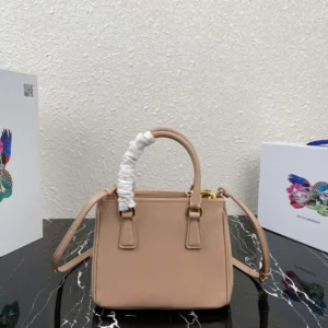 Prada 1BC194 Prada Arqué Leather Shoulder Bag Black
