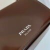 Prada 2VD061 Black Brushed Leather Mini-bag With Shoulder Strap Brown