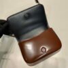 Prada 2VD061 Black Brushed Leather Mini-bag With Shoulder Strap Brown