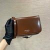 Prada 2VD061 Black Brushed Leather Mini-bag With Shoulder Strap Brown