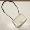 Prada 2VD061 Black Brushed Leather Mini-bag With Shoulder Strap White