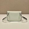 Prada 2VD061 Black Brushed Leather Mini-bag With Shoulder Strap White