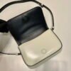 Prada 2VD061 Black Brushed Leather Mini-bag With Shoulder Strap White