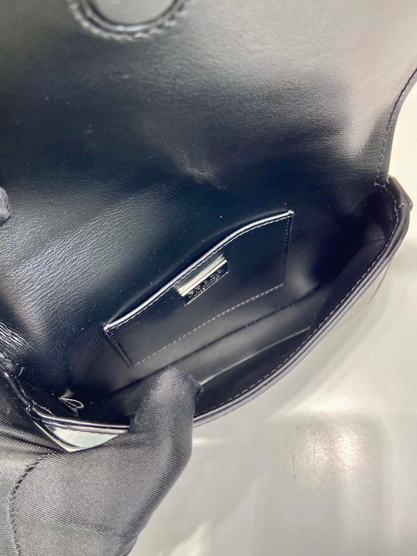 Prada 2VD061 Black Brushed Leather Mini-bag With Shoulder Strap Black