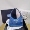 Prada 1NE515 Satin mini-bag with artificial crystals Blue