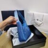 Prada 1NE515 Satin mini-bag with artificial crystals Blue