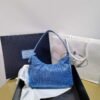 Prada 1NE515 Satin mini-bag with artificial crystals Blue