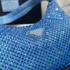 Prada 1NE515 Satin mini-bag with artificial crystals Blue
