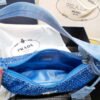 Prada 1NE515 Satin mini-bag with artificial crystals Blue