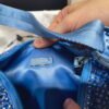 Prada 1NE515 Satin mini-bag with artificial crystals Blue