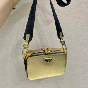Dior M0455 Saddle Bag With Strap Brown Grained Calfskin