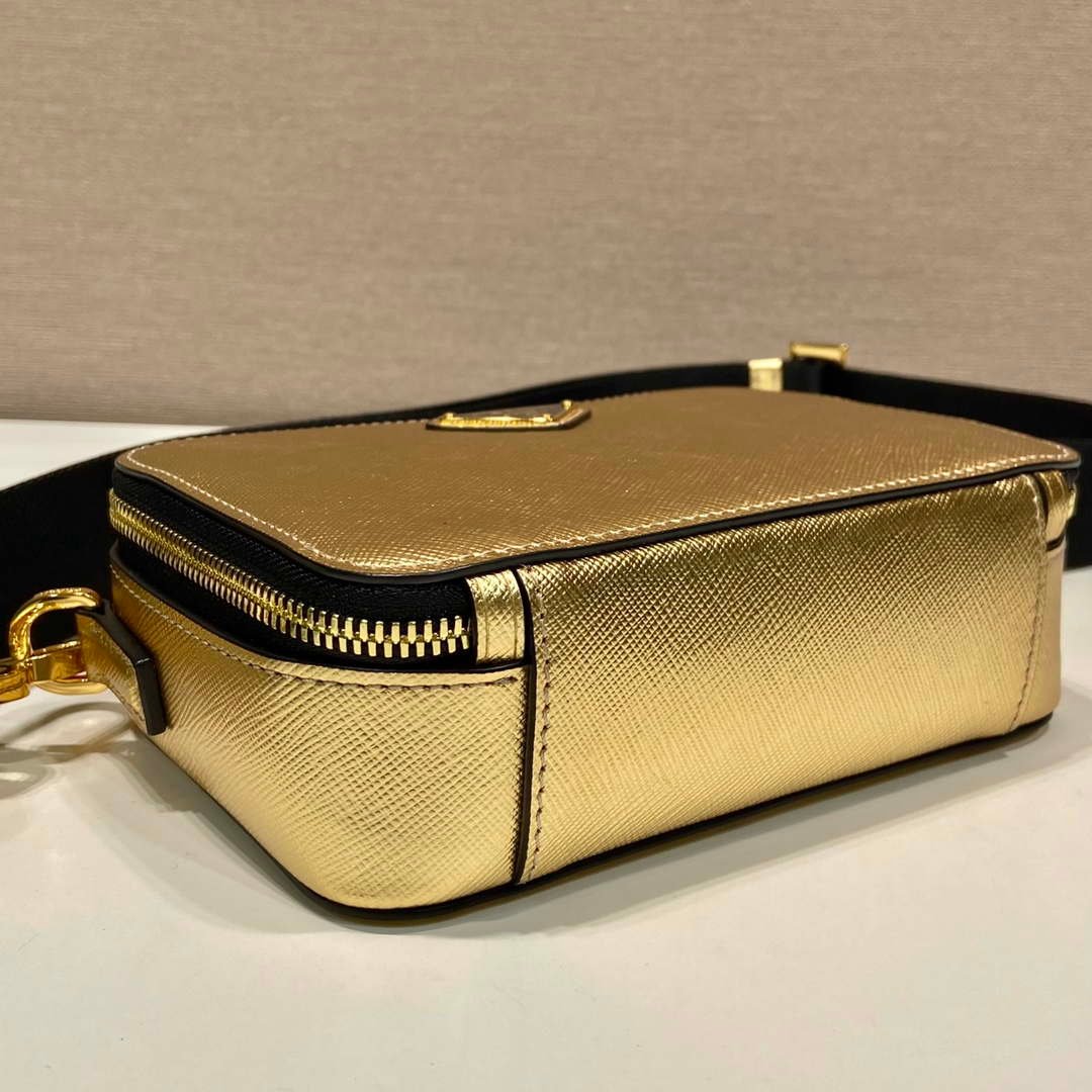 Prada 2VH070 Saffiano Gold leather Prada Brique bag