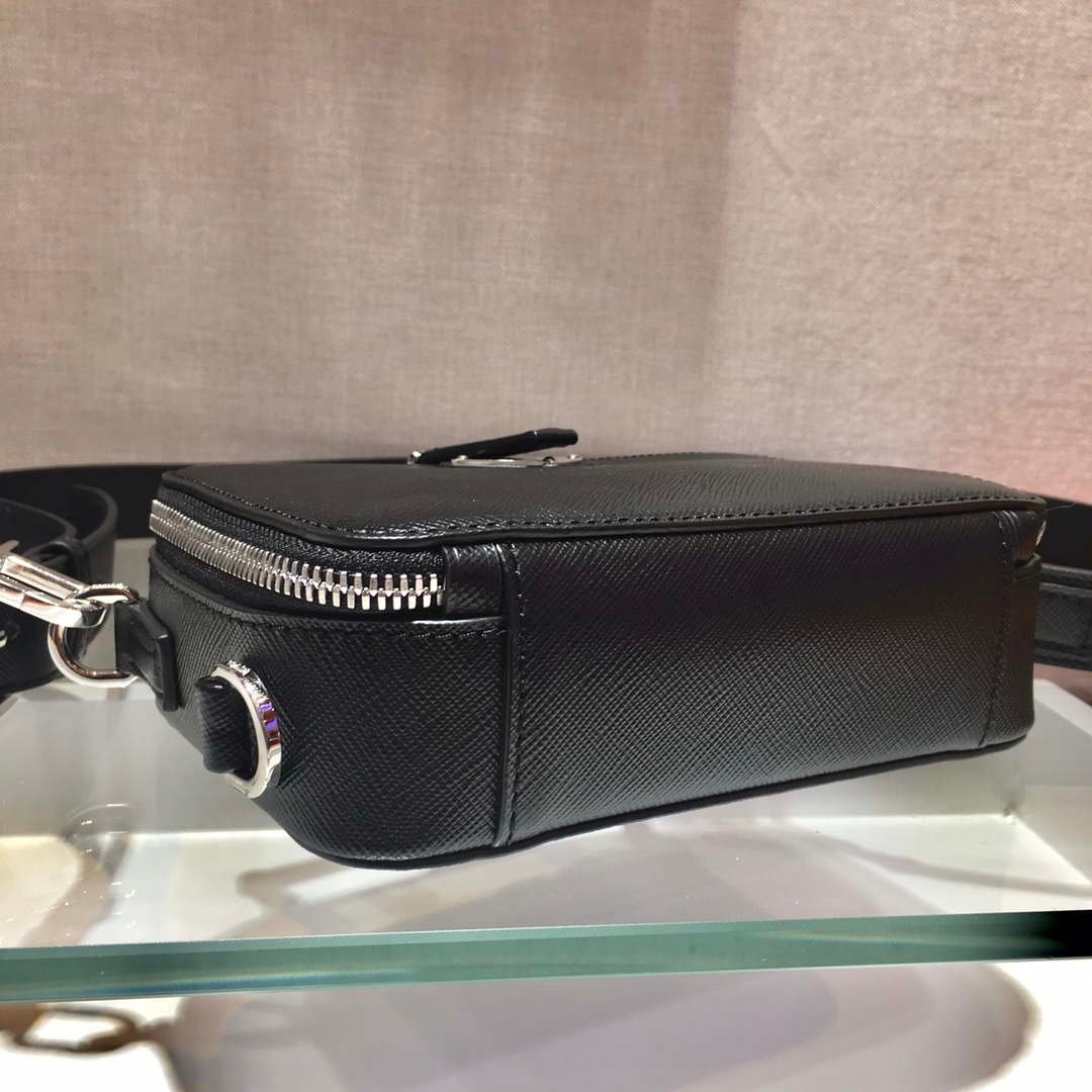 Prada 2VH070 Saffiano Black leather Prada Brique bag