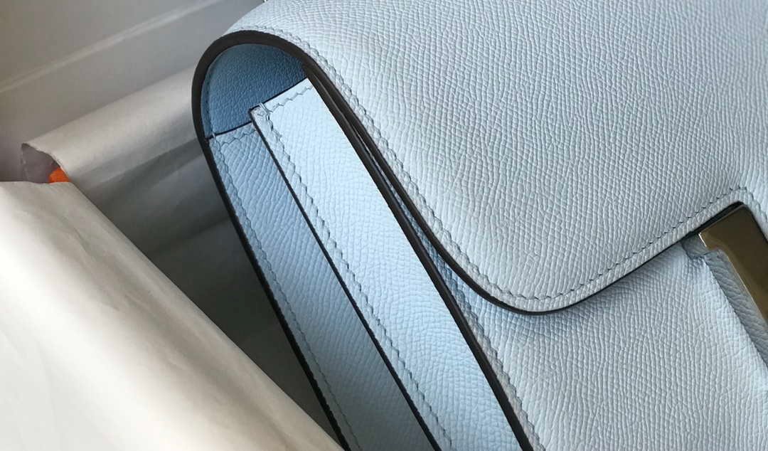 Hermes Constance Shoulder Bags Epsom Leather Silver H28420