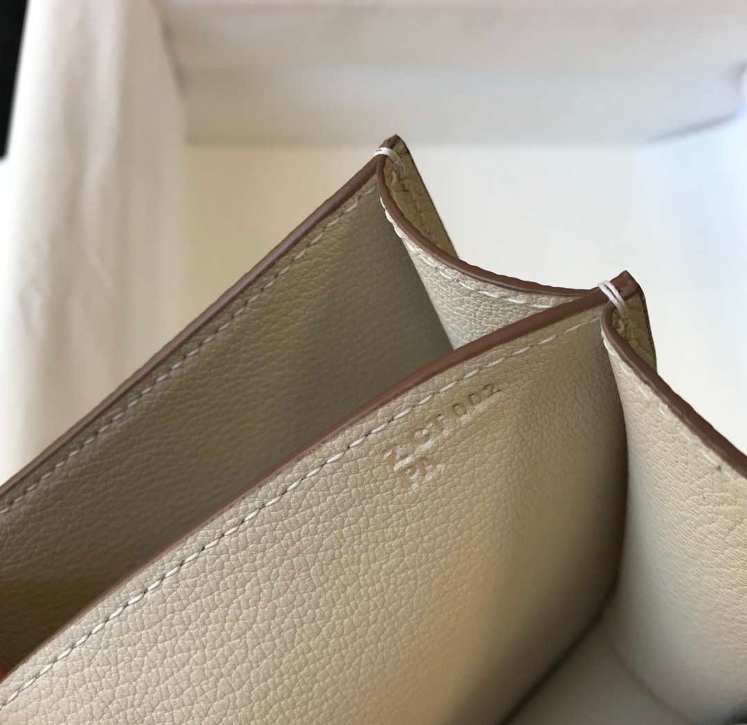 Hermes Constance Shoulder Bags Epsom Leather Silver H28419