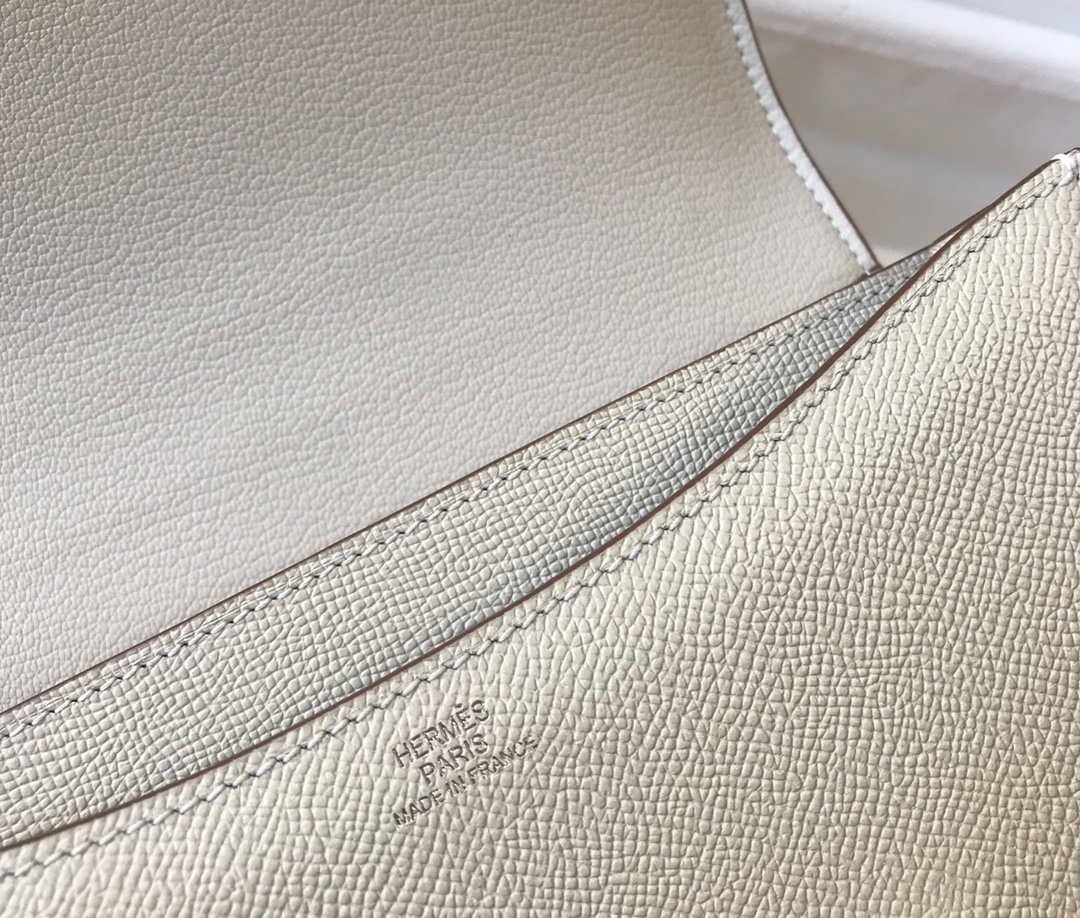 Hermes Constance Shoulder Bags Epsom Leather Silver H28419