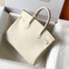Hermes Birkin Designer Tote Bag Epsom Leather 28355 White