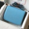 Hermes Constance Shoulder Bags Epsom Leather Silver H28418