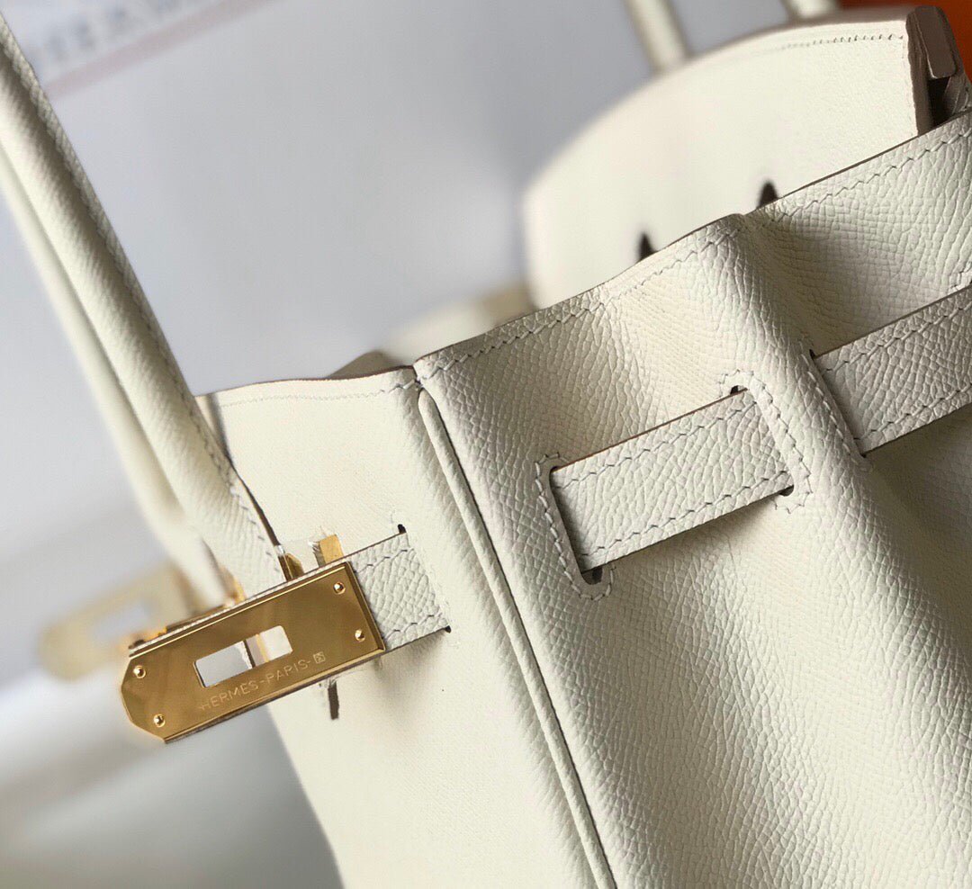 Hermes Birkin Designer Tote Bag Epsom Leather 28355 White