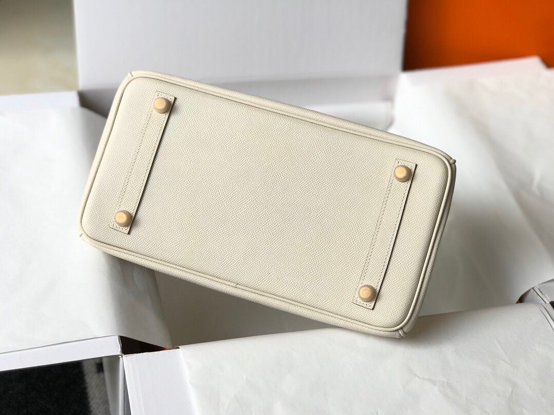 Hermes Birkin Designer Tote Bag Epsom Leather 28355 White