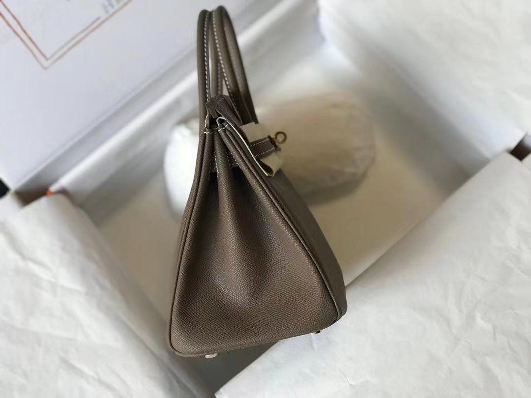 Hermes Birkin Handbags Designer Hermes Bag Epsom Leather 28522 Elephant Grey