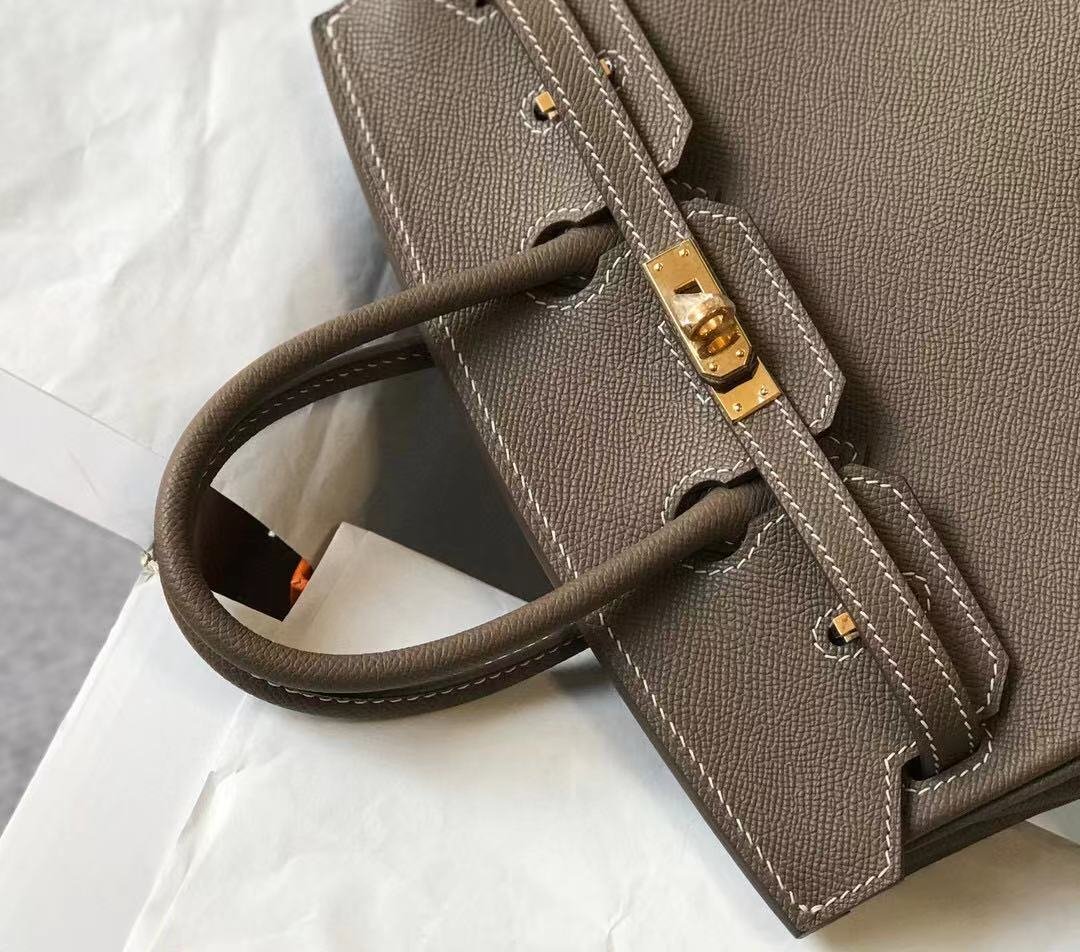 Hermes Birkin Handbags Designer Hermes Bag Epsom Leather 28522 Elephant Grey