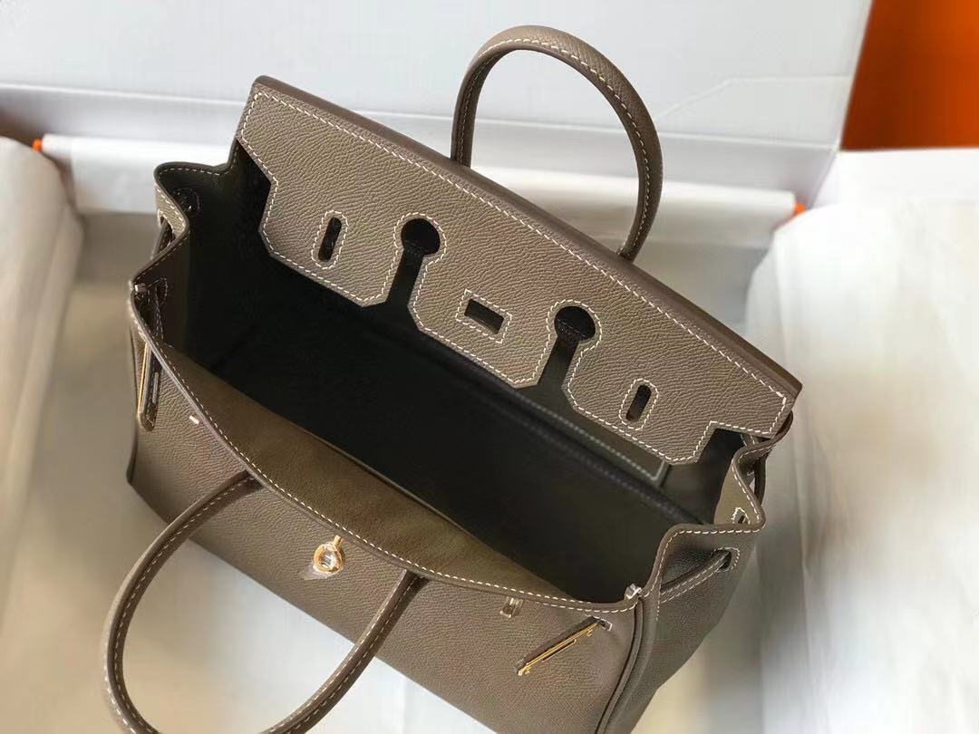 Hermes Birkin Handbags Designer Hermes Bag Epsom Leather 28522 Elephant Grey