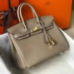 Hermes Birkin Handbags Designer Hermes Tote Bag Togo Leather 28332 Gray
