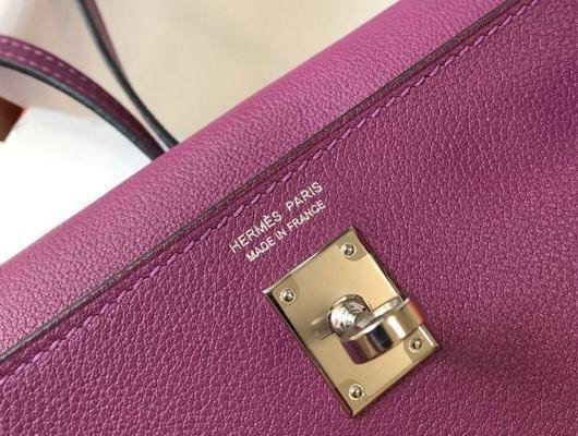 Replica Hermes Kelly Danse 22cm Leather Bag 20358 Purple