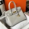 Replica Hermes Birkin Designer Tote Bag Togo Leather 28348 White