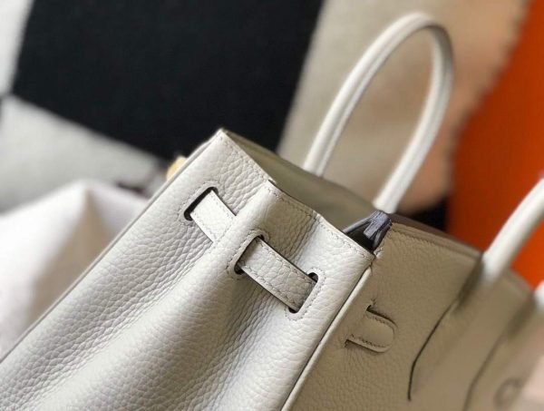 Replica Hermes Birkin Designer Tote Bag Togo Leather 28348 White