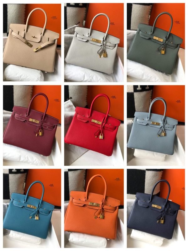 Replica Hermes Birkin Designer Tote Bag Togo Leather 28348 White