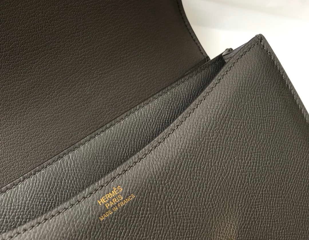 Hermes Constance Cross Body Bag Epsom Leather Gold H28402