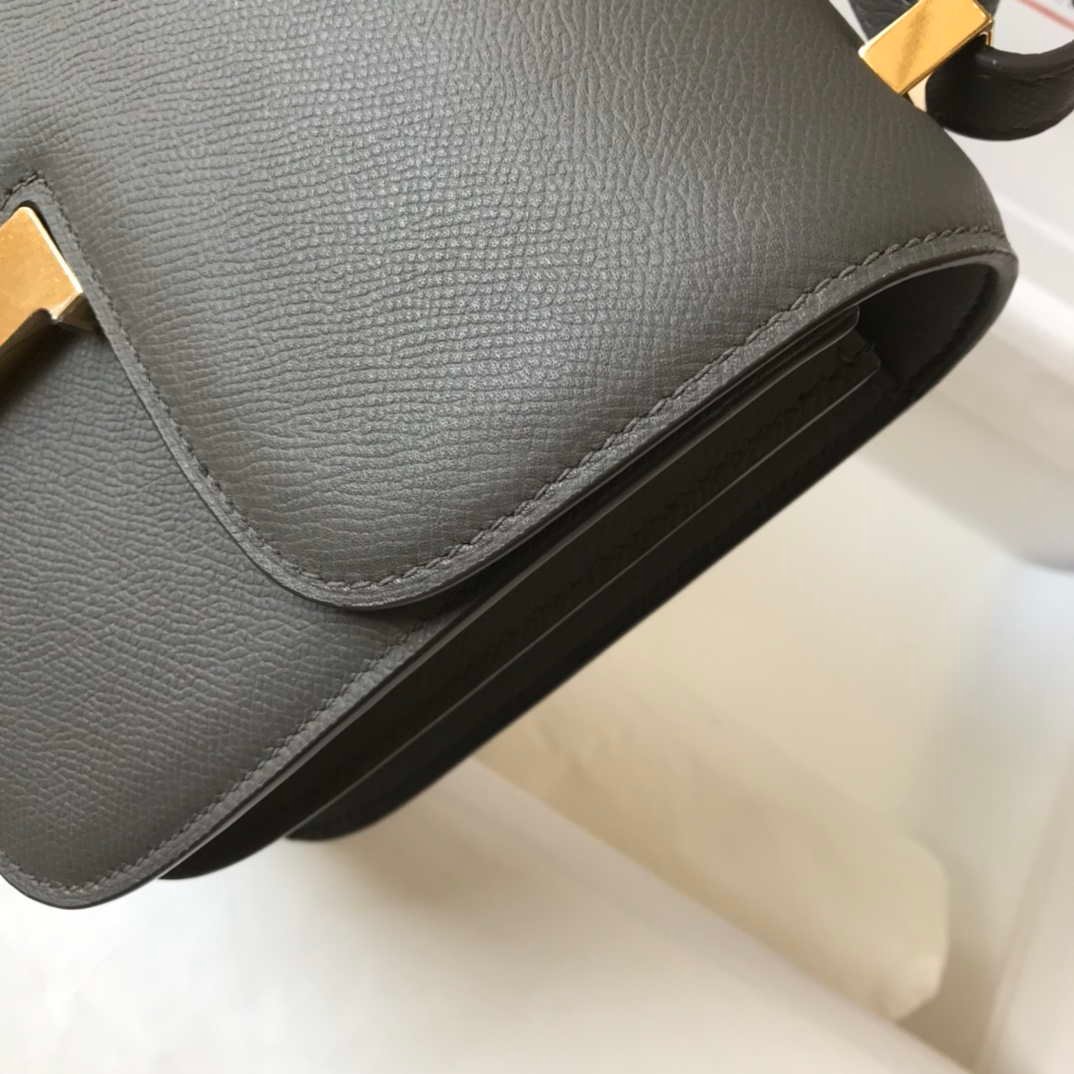Hermes Constance Cross Body Bag Epsom Leather Gold H28402