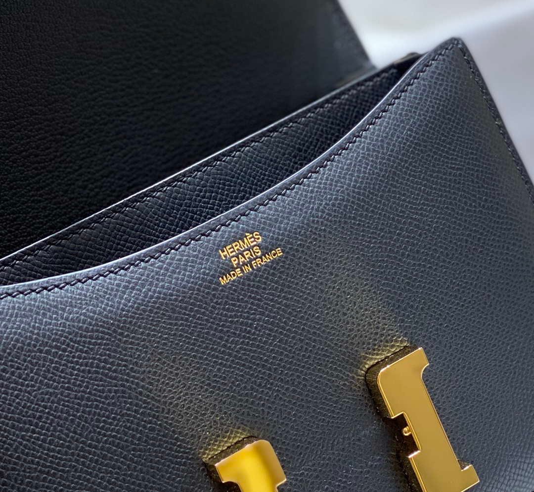 Hermes Constance Cross Body Bag Epsom Leather Gold H28401