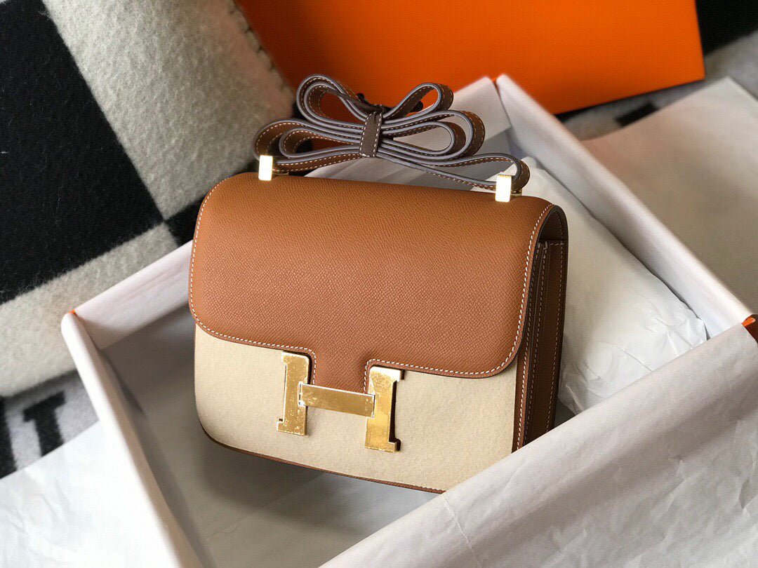 Hermes H082060 Constance Slim Wallet Epsom calfskin Brown