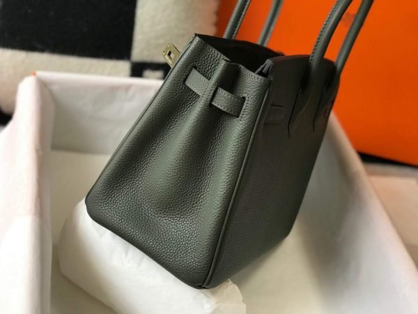 Replica Hermes Birkin Designer Tote Bag Togo Leather 28337 Dark Green