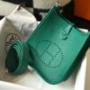 Replica Hermes Evelyne Bag Designer Hermes Mini Crossbody Real Bag 20427 Dark Green