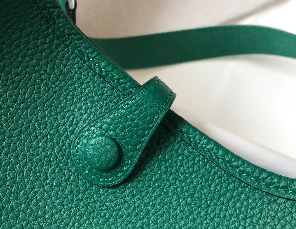 Replica Hermes Evelyne Bag Designer Hermes Mini Crossbody Real Bag 20427 Dark Green
