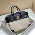 Replica Hermes Birkin Tote Bag Swift leather with canvas 285904