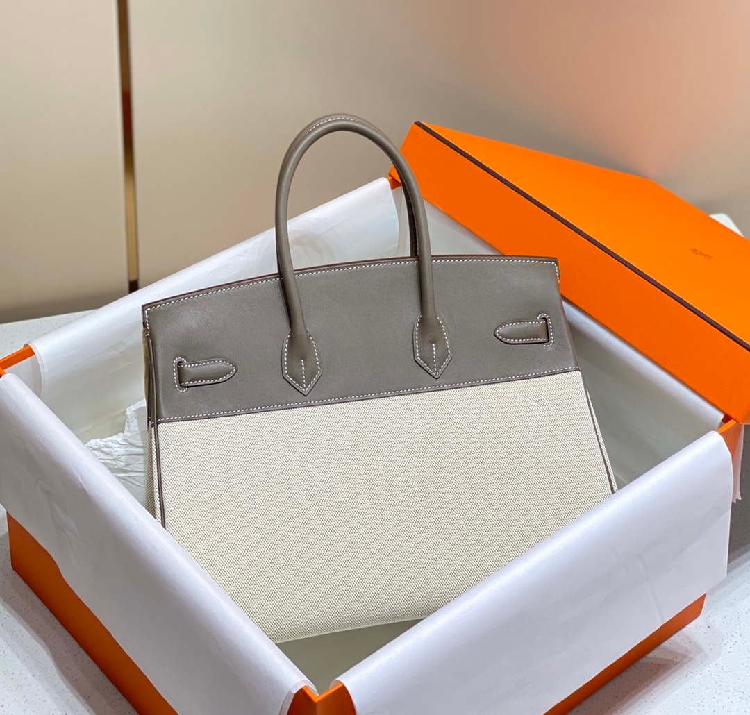Hermes Birkin Tote Bag Swift leather with canvas 285902