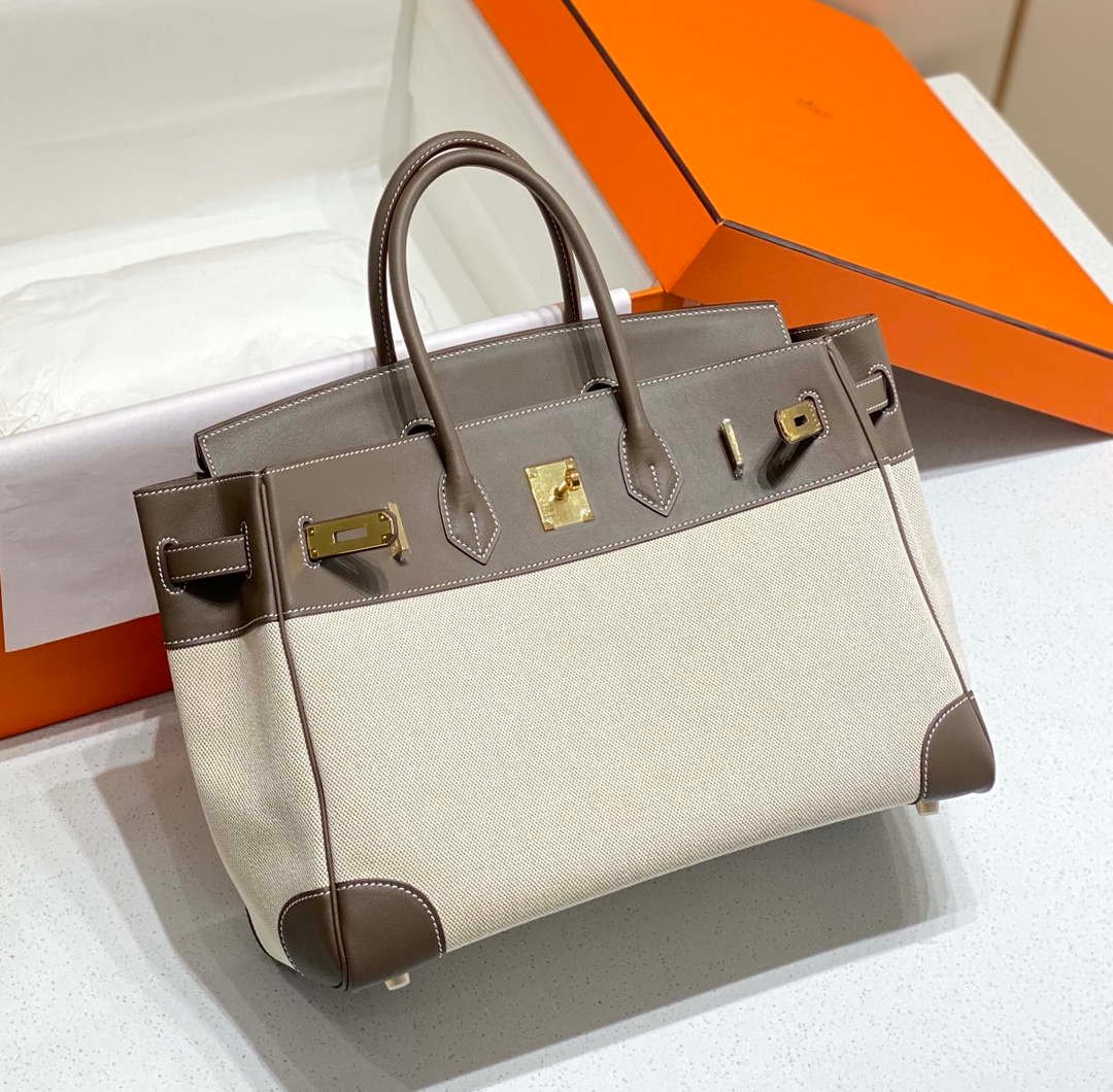 Hermes Birkin Tote Bag Swift leather with canvas 285902