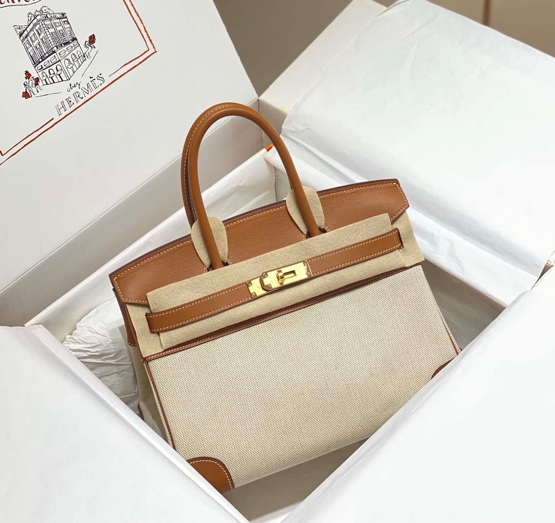 Hermes Birkin Tote Bag Swift leather with canvas 285899