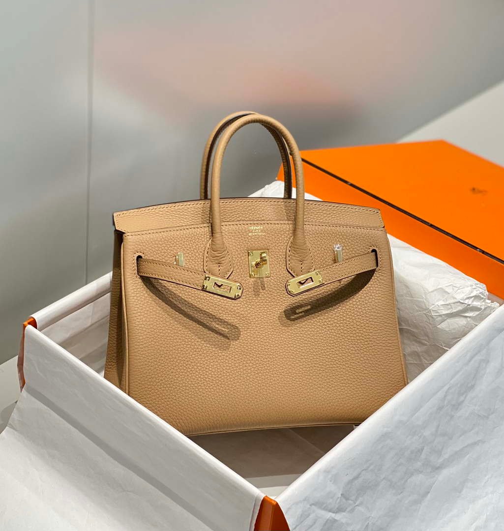 Hermes Birkin Designer Tote Bag Togo Leather 28567 Camel