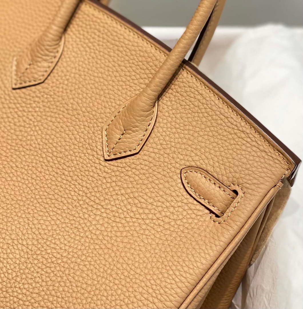 Hermes Birkin Designer Tote Bag Togo Leather 28567 Camel