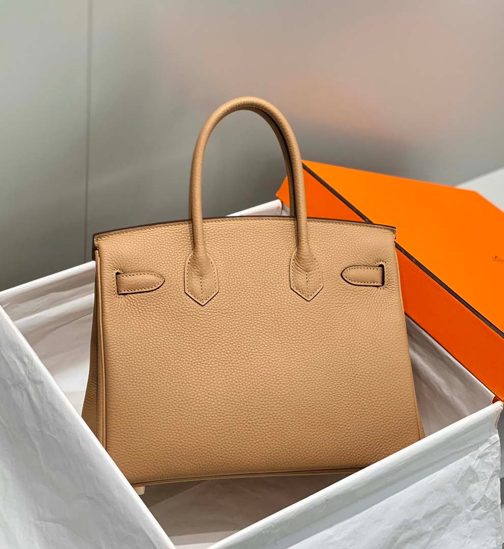 Hermes Birkin Designer Tote Bag Togo Leather 28567 Camel