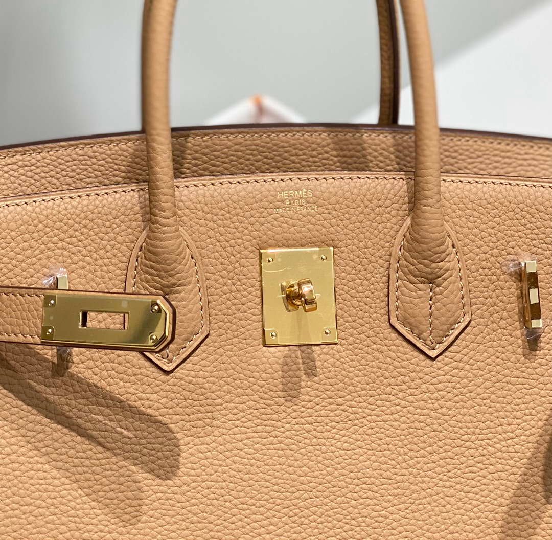 Hermes Birkin Designer Tote Bag Togo Leather 28567 Camel